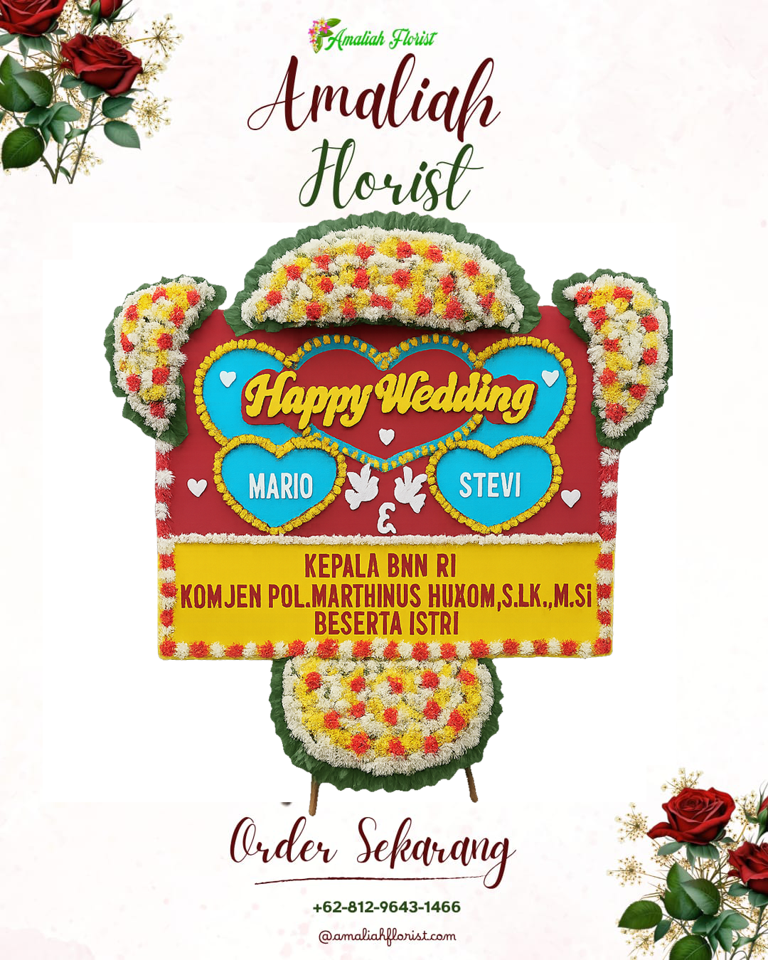 Papan Bunga Pernikahan Cilograng